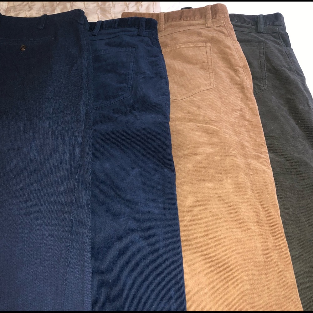 4 Pair: 38x32 Brooks Brothers Corduroy Pants